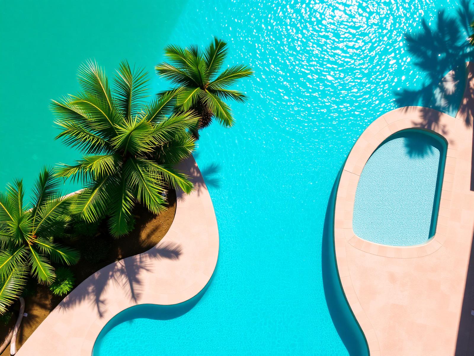 Aerial view of a Florida pool